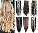 3-5 Days Delivery 8PCS 24-26 inches Highlight Straight Wavy Curly Full Head Clip in Hair Extensions 18Clips Women Lady Hairpiece
