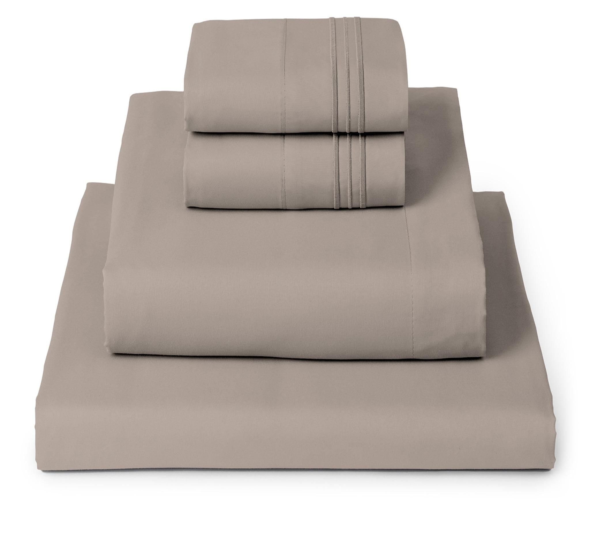 Photo 1 of Mellanni King Sheets Set - 4 PC Iconic Collection Bedding - Hotel Luxury, Extra Soft, Cooling Bed Sheets - Wrinkle, Fade, Stain Resistant (King, Tan)