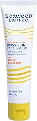 Seaweed Bath Co. Hydrate & Protect Dewy Skin Face Lotion SPF 30 Broad Spectrum Zinc Oxide Facial Sunscreen, 2 Ounce, Sustaina