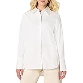 Amazon Essentials (Demi's Pick Women's Oversized-Fit Cotton Stretch Poplin Button-Down Dress Shirt