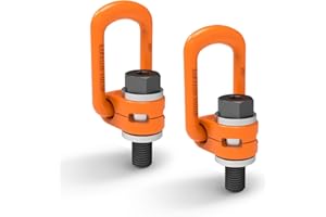 AVCMOTO 2 Pcs Eye Bolt M12 x18 Max Load 1Tons Metric Thread Universal Swivel Hoist Rings 360°Rotation Made of Alloy Steel, Tensile Strength > 1080MPa