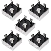 Bridgold 5pcs KBPC2510Bridge Rectifier Diode 25A 1000V Single Phase,4-Pin. | Full Wave Electronic Silicon Diodes，25Amp 1000V