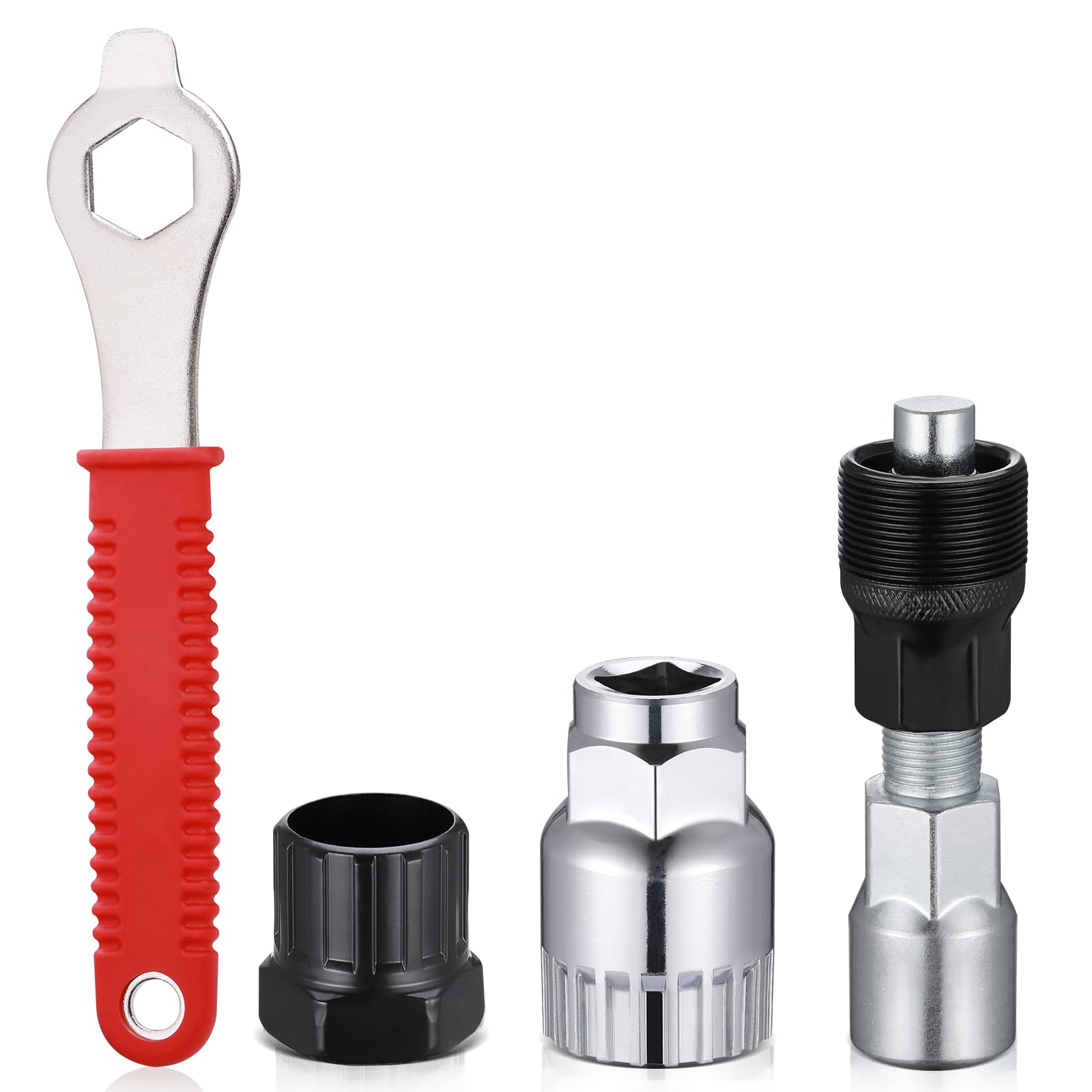 Hejo Bicycle Crank Extractor Puller, Bicycle Crank Removal Tool Set, Bottom Bracket Removal Tool, 16mm Bike Crankset Wrench, Flywheel Removal Tool for Mountain Bike Bicycle