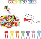 Siqian Multicolor Split Pins 50 Pcs Pastel Metal Mini Brad Craft Pins view 2