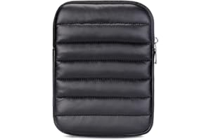 Clezolraa 6-7 Inch Puffy Sleeve Case for 7" Kindle Paperwhite 12th Gen/Colorsoft 2024, 6.8" Kindle Paperwhite 11th Gen, 6" Kindle 11th Gen 2024/2022, Oasis, Protective Pouch Bag, Black