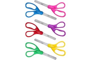 Mr. Pen Kids Scissors - 6 Pack, 5 Inch, Colored Toddler Safety Scissors for Kids, Halloween Supplies