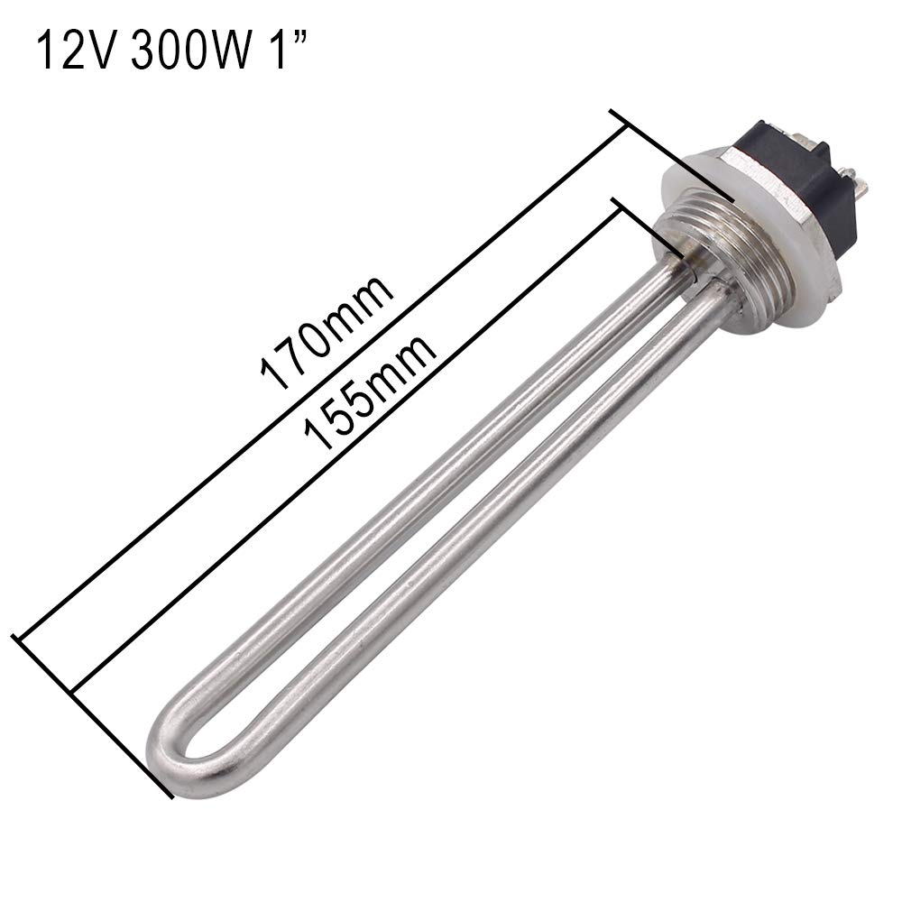 DERNORD 12V 300W DC Immersion Heater Submersible Water Heater Element