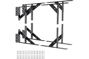 Highpro 2 Pack Gate Corner Brace Bracket Gate Kit,Wooden Fence Gate Hinges No Sag Frame Kit for Shed Doors, Driveway Gates, Corral Gates, Wood Windows