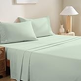 MCO Bedding Twin Bed Sheets Set - Soft Bed Sheets - Cooling Breathable Bedding Set with 16" Deep Pocket (3 Pieces, Twin, Sage Green)