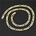 WELRDFG 18K gold-plated necklace 5MM men's and women's necklace Figaro chain length 18-32 inches
