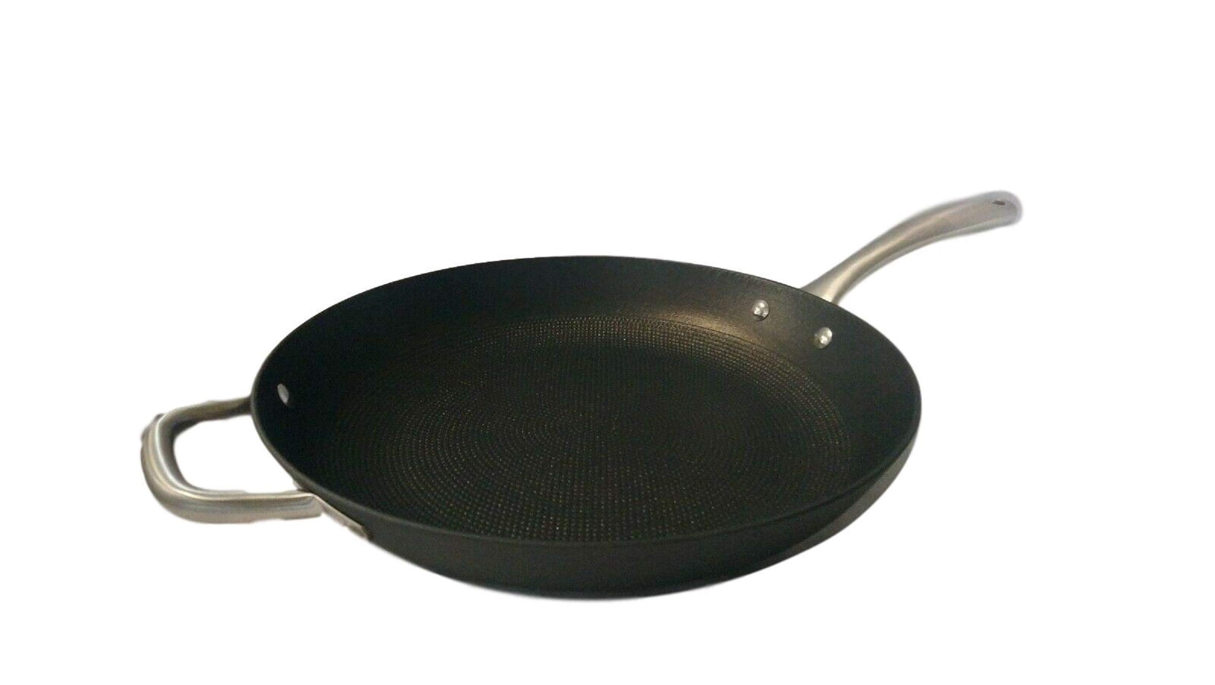 GSW Robusta 716482 Frying Pan 32 cm with Counter Handle Cast Iron Rustproof Stainless Steel Black