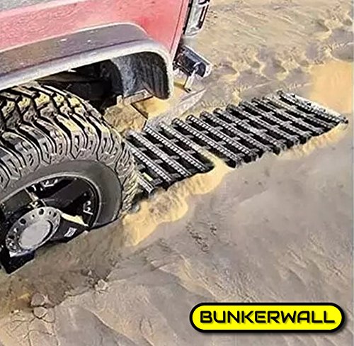 Recovery Track Mat for Ice Snow Mud or Sand Ladder Emergency Traction for Vehicle Tires w/ Carry Bag