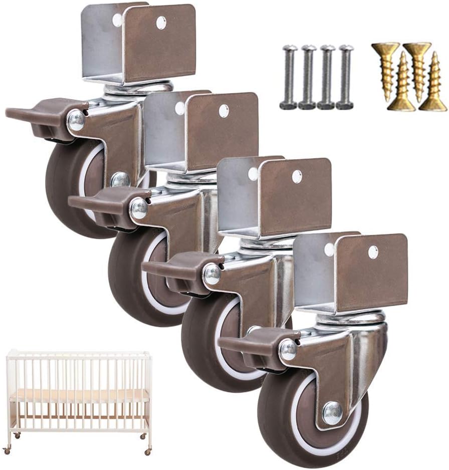 FCXBQ Ruedas para Muebles de sofá, Ruedas giratorias con Frenos, con