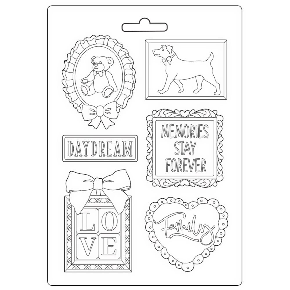 Stamperia - Soft Mould - Daydream Frame and Quotes