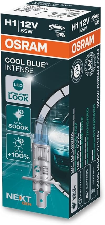 OSRAM Cool Blue Intense NextGen H1 12V 55W Halogen Bulb - Single