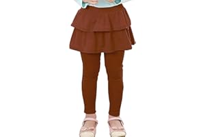 RieKet Girls Leggings with Skirt Warm Kids Leggings Tutu Pants 2-14 Years