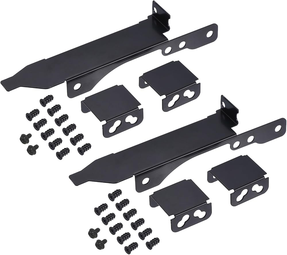 sourcing map 2 Set Graphics Card Dual Fan Cooling Bracket PCI Metal Mount