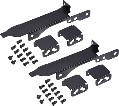 sourcing map 2 Set Graphics Card Dual Fan Cooling Bracket PCI Metal Mount