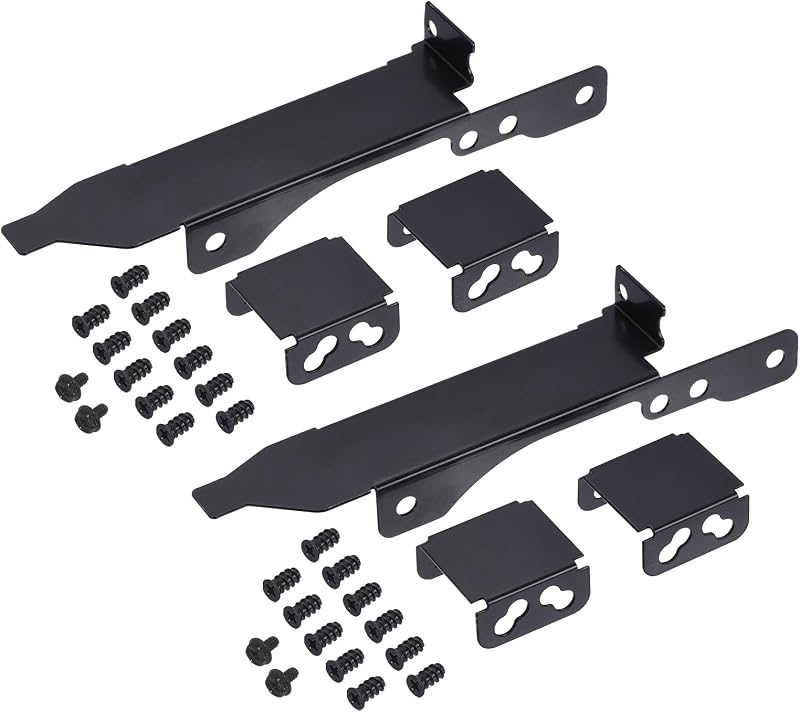 sourcing map 2 Set Graphics Card Dual Fan Cooling Bracket PCI Metal Mount