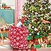 MAGGIFT Christmas Santa Sack with Drawstring, Large Toy Storage Bag with Snowflakes Pattern for Xmas Kids Presents, Red