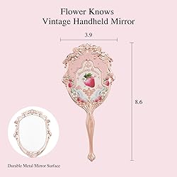 Flower Knows Strawberry Rococo Hand Mirror,Portable