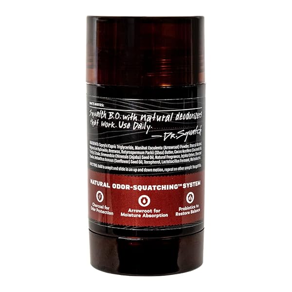 DR. SQUATCH NATURAL DEODORANT FOR MEN – ODOR-SQUATCHING MEN’S DEODORANT ALUMINUM FREE – BAY RUM 2.65 OZ (1 PACK)