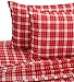 Amazon Brand – Pinzon Plaid Flannel Bed Sheet Set - Queen, Bordeaux Plaid