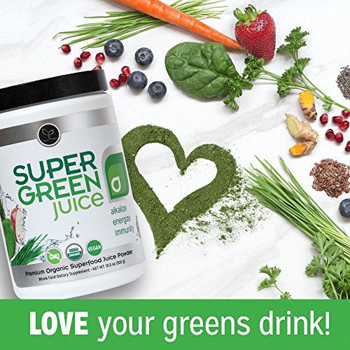 Super Green Juice Certified USDA Organic Superfood Supplement Powder