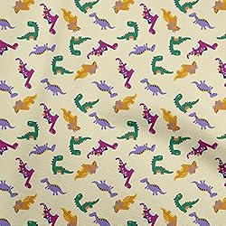 oneOone Polyester Spandex Light Yellow Fabric