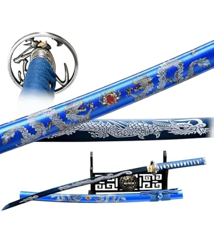 Amazon.com: Master Cutlery 3 Piece Dragon Samurai Sword Set with
