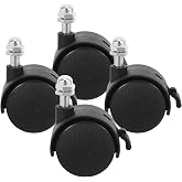 OKUMEYR 4pcs Universal Swivel Casters for Electric Oil Heaters 2.55 Inch Replacement Wheels for Radiator Heaters and Trolleys Floor-Friendly with Screw Caps