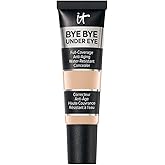 IT Cosmetics Bye Bye Under Eye Concealer - Water-Resistant, 24H Full Coverage Brightening Concealer For Dark Circles, Fine Lines, Redness & Discoloration, Anti-Aging Color Correcting Cream - 0.4 fl oz