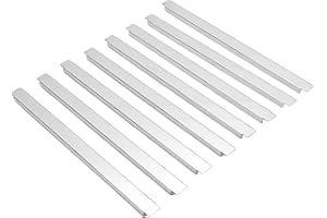 Aramox Stainless Steel Adapter Bar, 32cm/12.6 Inch, Food Divider for Restaurant Kitchen, Steam Table Divider, 8 Pieces