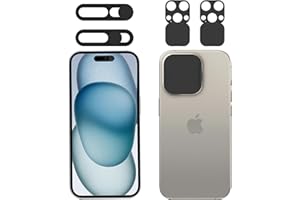 EYSOFT Privacy Cover Compatible for 15 Pro/iPhone 15 Pro Max with Front Camera Cover,Protect Privacy and Security But Not Affect Facial Recognition（2Pack）
