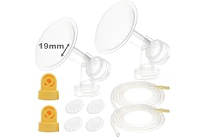 Nenesupply Pump Parts with 19mm Flanges Compatible with Medela Pump in Style Parts Accessories Breast Pump Not Original Medela Pump Parts Incl. 19mm Flange Breastshield Connector Valve Membrane Tubing