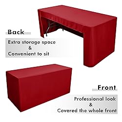 Nasitos 2 Pack Red Fitted Tablecloth Rectangular