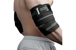 DMoose Fitness Elbow Wraps for Weightlifting (Pair) 40" Adjustable Brace for Joint Support, Pain Relief & Tendonitis - Elbow Straps for Weight Lifting, Bench Press & Gym Workouts, Band for Men & Women