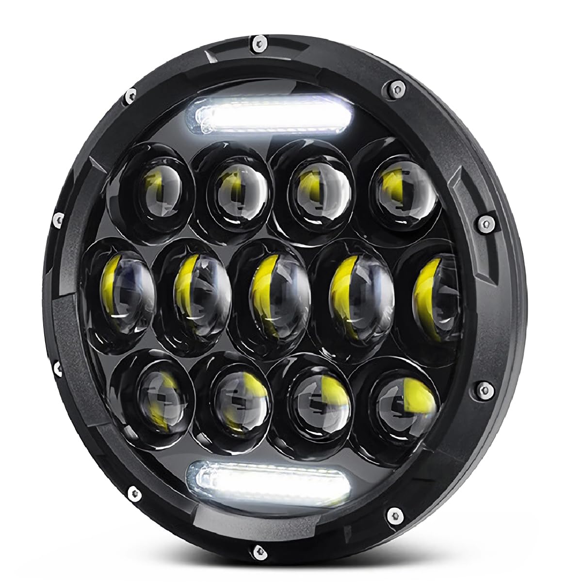 Photo 1 of UMGASOM 7 inch LED Motorcycle Headlight with H4 Plug High/Low Beam and DRL for Touring Dyna Electra Glide Road King Softail Fatboy Road Glide