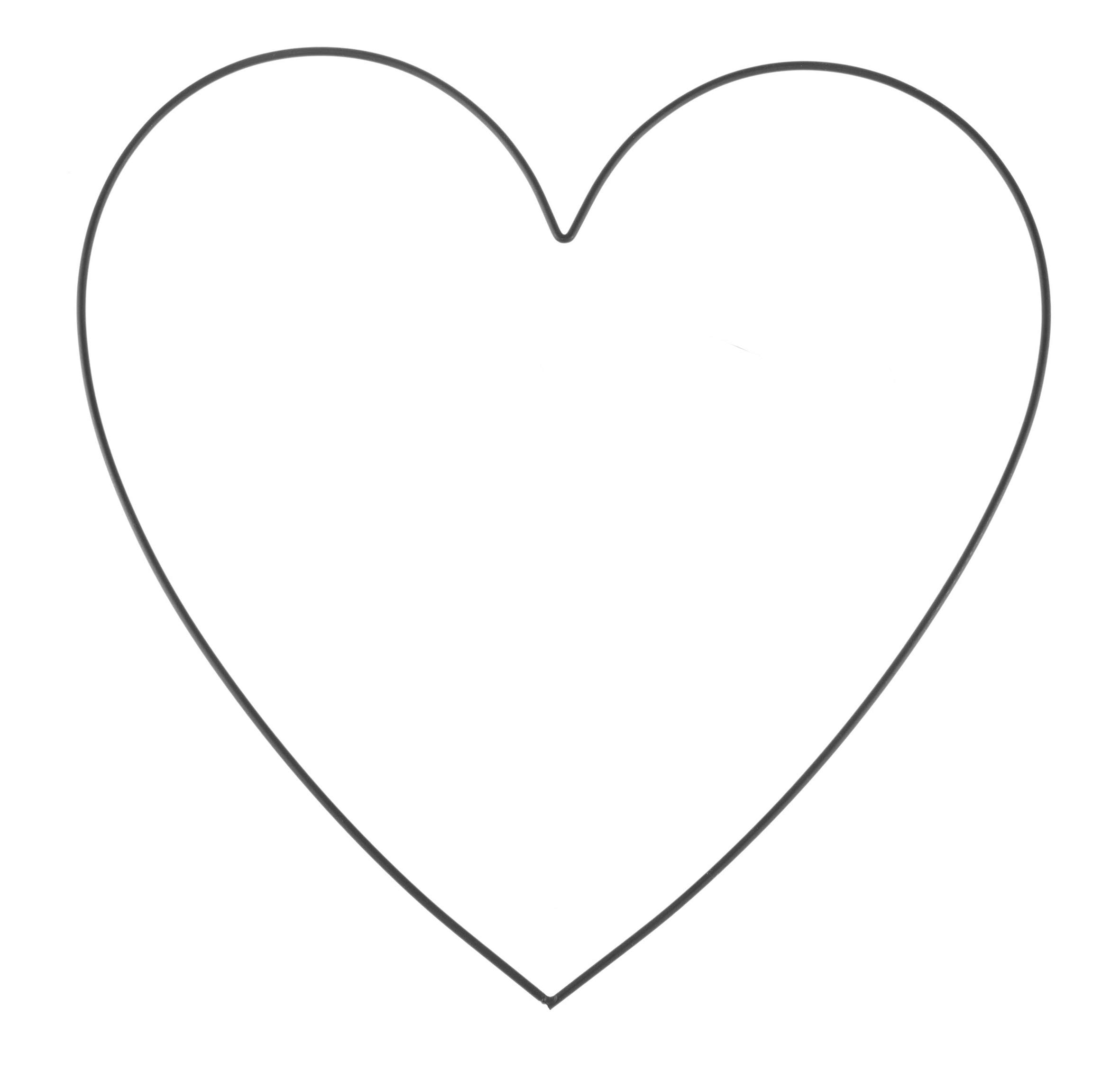 GLOREX 6 1294 407 Metal Frame Heart for Crafts Approx. 28 cm, Coated in Black, Ideal for Dream Catchers, Macrame, Wall Decoration and Floristry