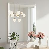 JENBELY 28x36 Inch Rectangle Frameless Mirror, Beveled Bathroom Mirror | Frameless Wall Mirror with 1" Beveled Edge, Tempered Glass, HD,Shatterproof, for Bathroom Vanity, Entryway, Living Room