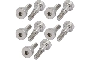 uxcell 10pcs 304 Stainless Steel Hex Socket Shoulder Bolt 5mm Shoulder Dia 6mm Shoulder Length M4 Thread