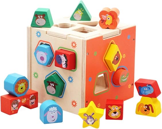 J Tumia Toy Juguetes Educativos Para Ninos Educacion Preescolar De Dibujos Animados Cognicion Geometria Coincidencia De Bloques Caja De 15 Agujeros De Inteligencia De 1 3 Anos De Edad Juguete Amazon Es Hogar