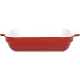 Emile Henry Square Baking Dish, Cerise Red
