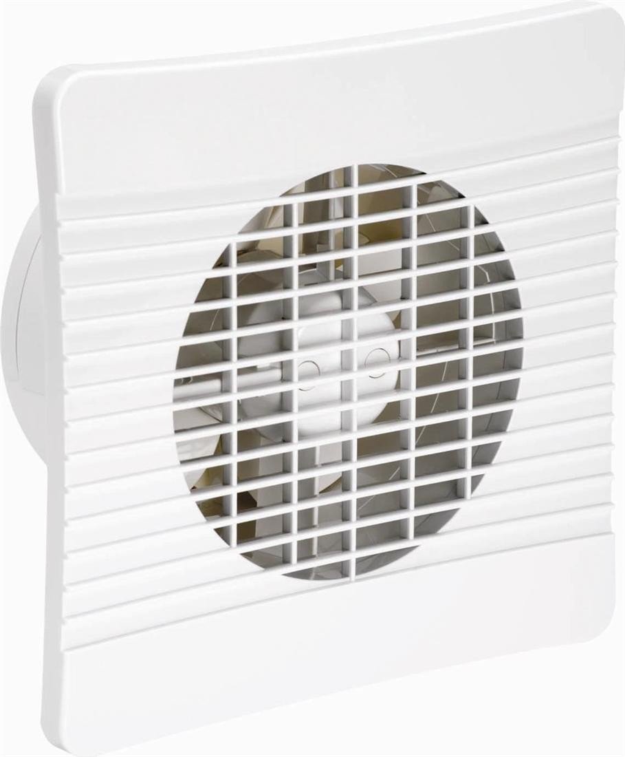 Air Vent 435403 - Kitchen Extractor Fan 6"/150mm - Low Profile/Slimline - With Integral Butterfly Style Shutters, White