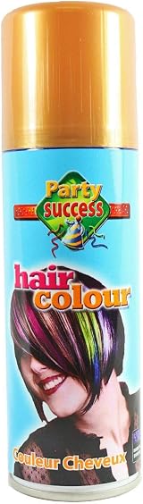Party Success Temporary Hair Colour Spray Gold 125ml Wash Out view 2