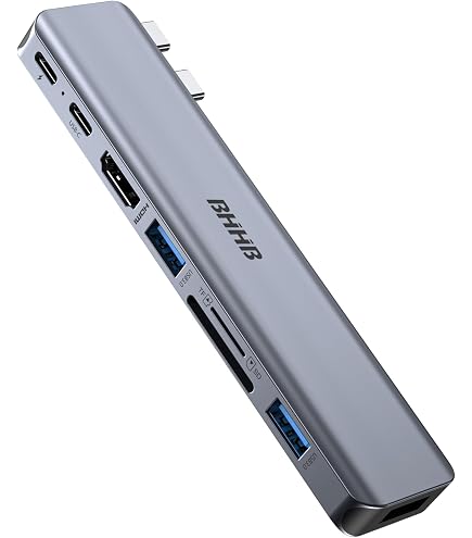 Amazon.com: USB C Hub Adapter for MacBook Air/Pro, 8-in-2 Mac Dock