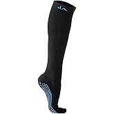 LA ACTIVE Graduated Compression Socks with Non-Slip Grips for Safety - 15-20mmHg for Women & Men