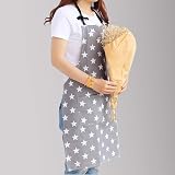 kuou Fashion Star Apron Women Adjustable 2 Front Pockets Canvas Kitchen view 7