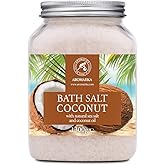 Bath Sea Salt Coconut 46 Oz (1300g) - Coconut Oil for Bath Soak - Natural Sea Salt - Body Care - Beauty - Wellness - Relaxation - Aromatherapy Bath Salts - Exotic Scent