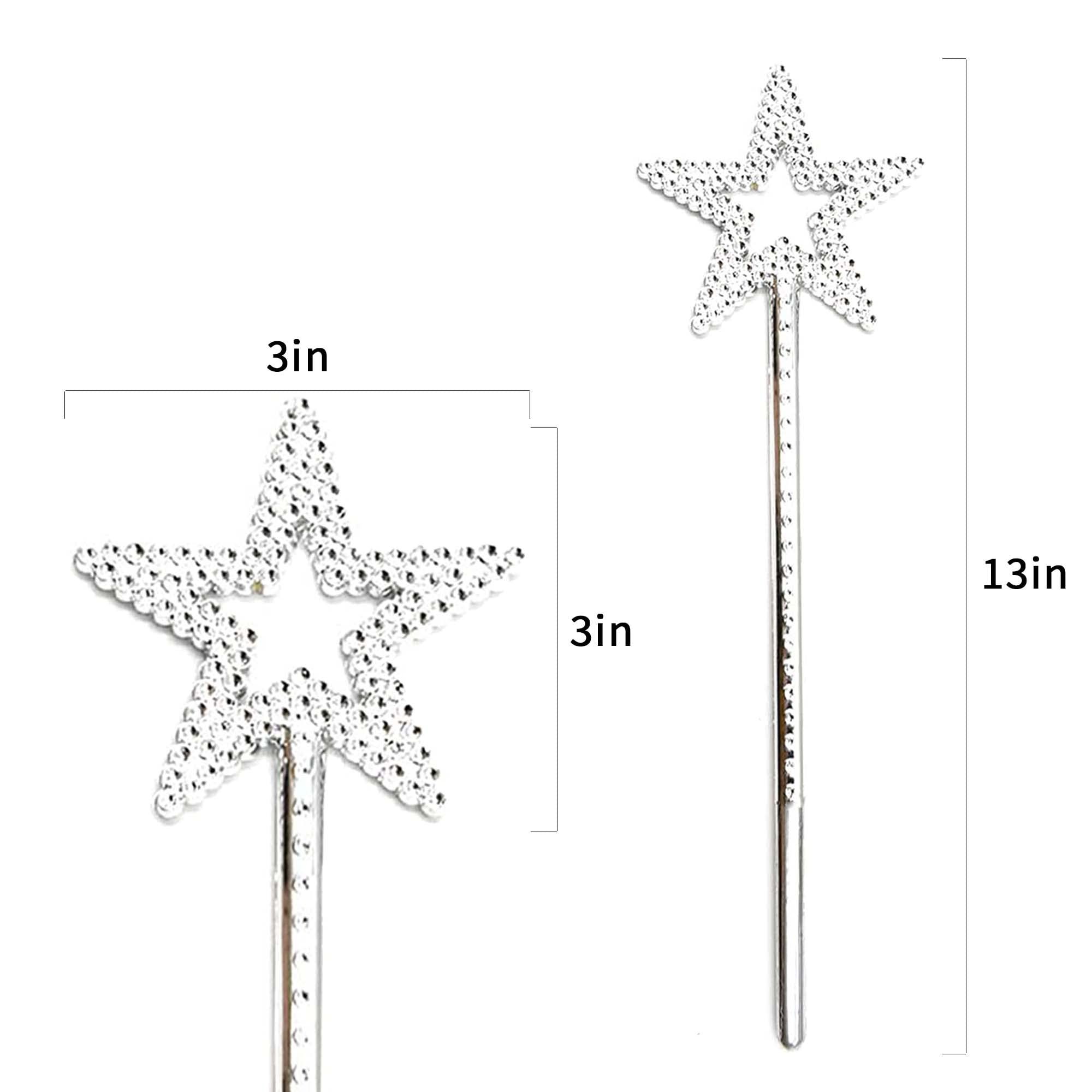 KOMIDK 13 Inches Fairy Wand Star Wand Princess Angel Wands for Birthday Party Wedding Christmas Cosplay